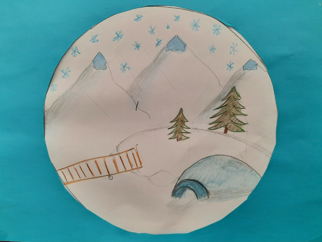 Winterlandschaften im Kunstunterricht