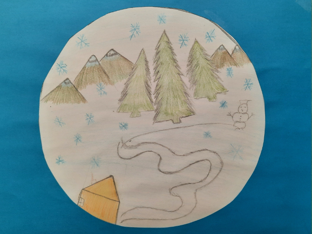 Winterlandschaften im Kunstunterricht