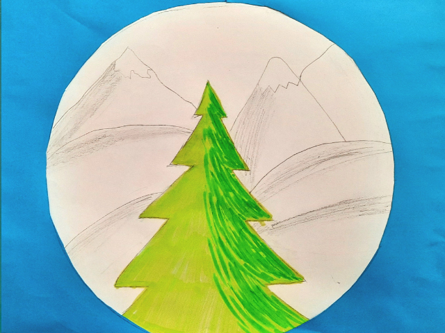 Winterlandschaften im Kunstunterricht