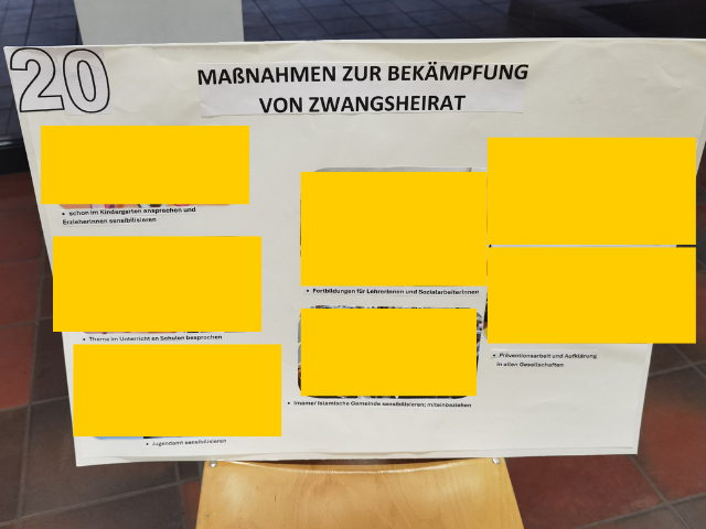 Informationsveranstaltung zum Thema Zwangsehe