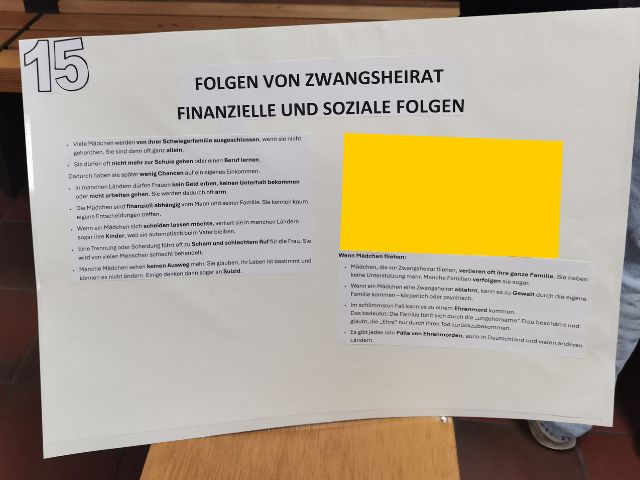 Informationsveranstaltung zum Thema Zwangsehe