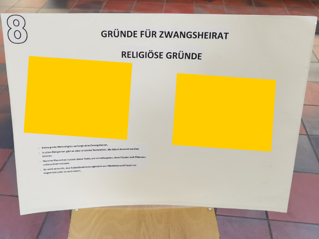 Informationsveranstaltung zum Thema Zwangsehe